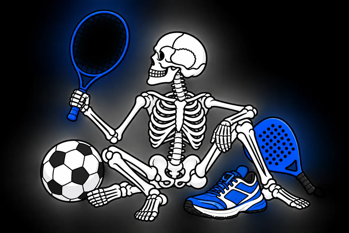Ilustracja kościotrupa do tematu Najczęstsze kontuzje w popularnych sportach